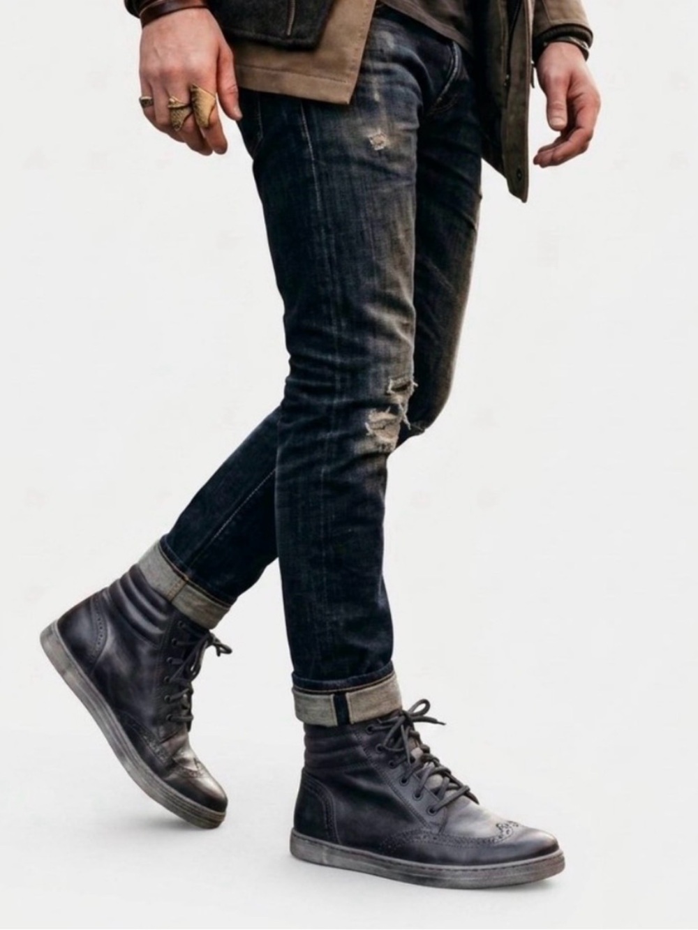 Bed Stu Russel Dip Dye Stone Wash Ankle Boots Men's Size 9